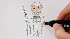 Как нарисовать солдата, рисунки для срисовки