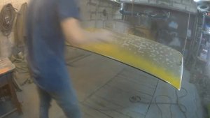 Покраска бу крышки багажника ВАЗ под толщиномер