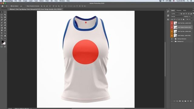Women's Tank Top Mockup - Front View | How to use in Photoshop смотреть онлайн