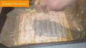Рыбный пирог на слоеных коржах. Быстро и вкусно