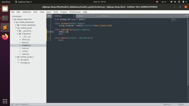 Django Full Course - 1.13 - Models. Multiple inheritance (from multiple classes/models)