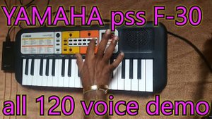YAMAHA pss F-30 all 120 voice demo