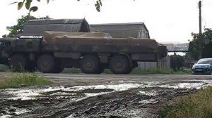 20.06.2014, 7:40 Мелитополь. Колонна военной техники с РЗСО Смерч | Ukraine, Melitipol