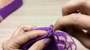 Тапочки-следки из прямоугольника ЗЕФИРКА. Вяжем вместе.