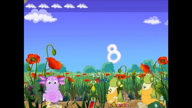 Лунтик Учит Цифры:  Облака. Обучающая Игра для Детей. Прохождение Игры
