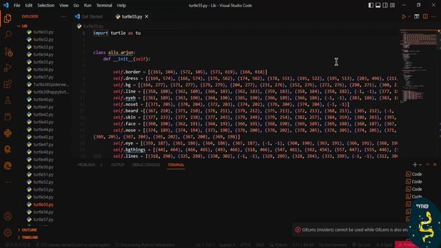 Allu Arjun Using Python Turtle Code | Python Programming Hub