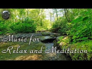 Расслабляющая восточная музыка, шум реки и красивый лесной пейзаж.