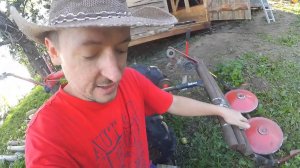 Роторная косилка Заря на мотоблоке Беларус.