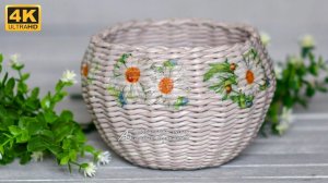 Ваза-пузатик с декупажем.