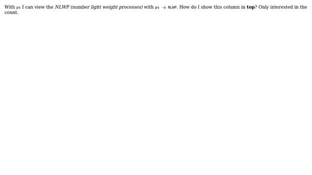 Using Linux Top, How do I view the thread count of a process смотреть онлайн