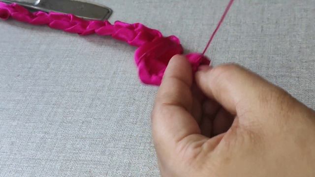 It's so Beautiful !! Amazing Hand Embroidery flower design trick.Hand making Rose flower design ide