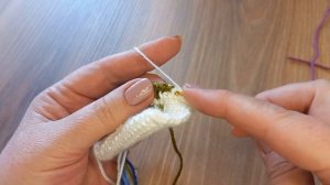 Вязаные тапочки "Незабудки"💙  Часть 1.  раз.38/40 🧶тунисское вязание+спицы