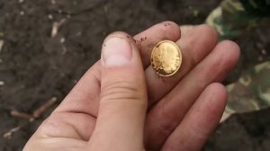 Нашли золотую монету