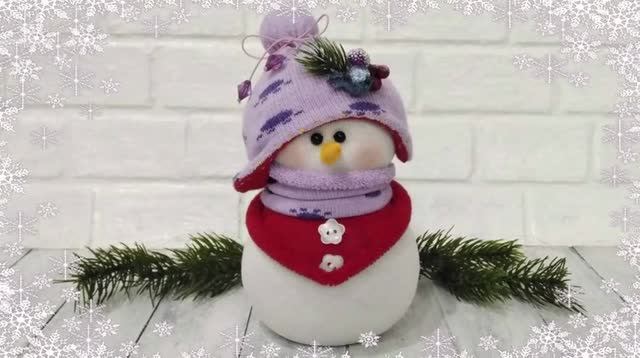 ⛄❄️🎄Снеговик своими руками из носков _