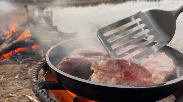 Сырдак из сазана с соусом из алычи / Очень вкусно пальчики оближешь / Готовим в лесу