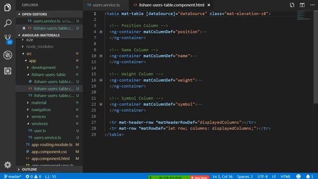 19 Angular Material table part 1 смотреть онлайн