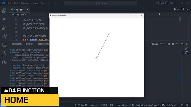 Python Turtle Graphics Tutorial For Beginners |  #part1 #codegrah