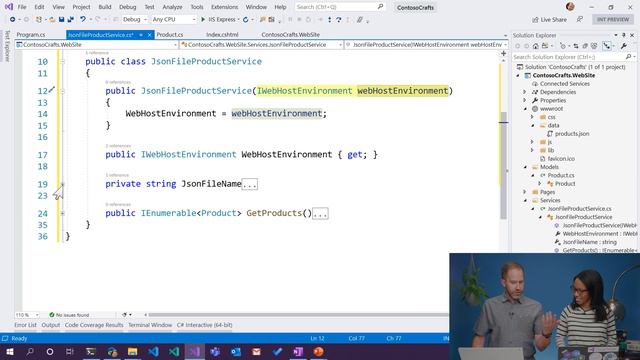 4. Adding a Service to an ASPNET Core Website ASPNET Core