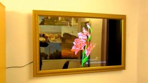 Зеркальный телевизор "REKZER". Цветы.