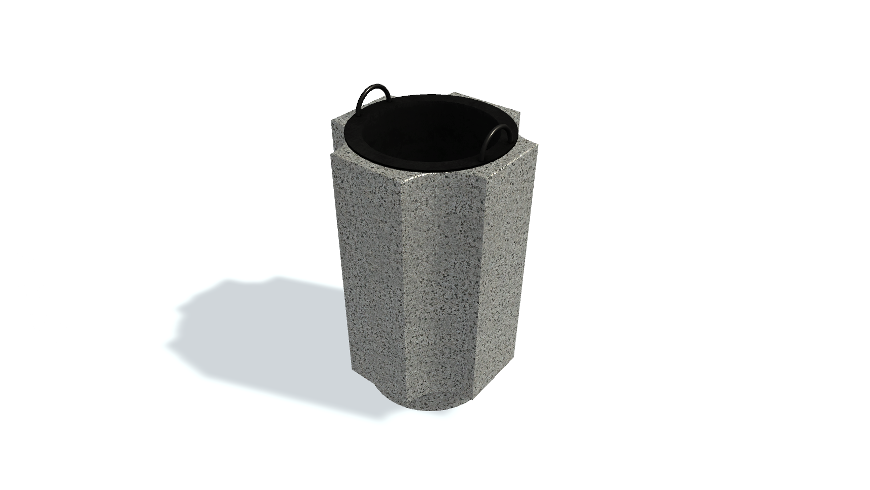 3D model. Refuse bin C. Урна.