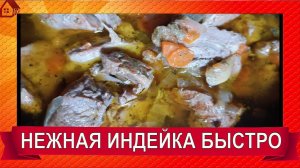 Быстрый и вкусный рецепт: индейка с картошкой в скороварке -Минутный обед или ужин!