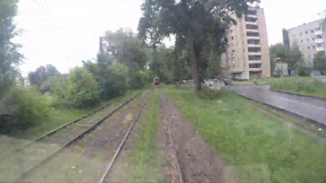 Дачная линия трамвая. 10 Дачная-Мирный переулок. Таймлапс. смотреть онлайн