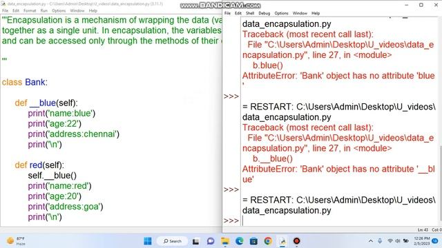 Encapsulation in Python | Python Advanced Tutorial | தமிழில்  |  Class : 14