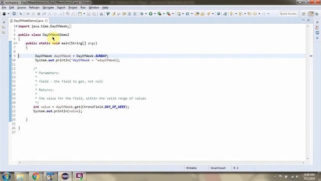 How to use get methods of DayOfWeek Enum? | Java 8 Date and Time