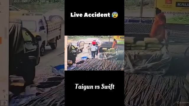 Taigun vs Maruti Swift Live accident ? Safety failed? Please use the seat belt #volkswagen #taigun