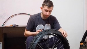 Самодельная Бескамерная шиповка на горный велосипед. Зима и лед не почем!