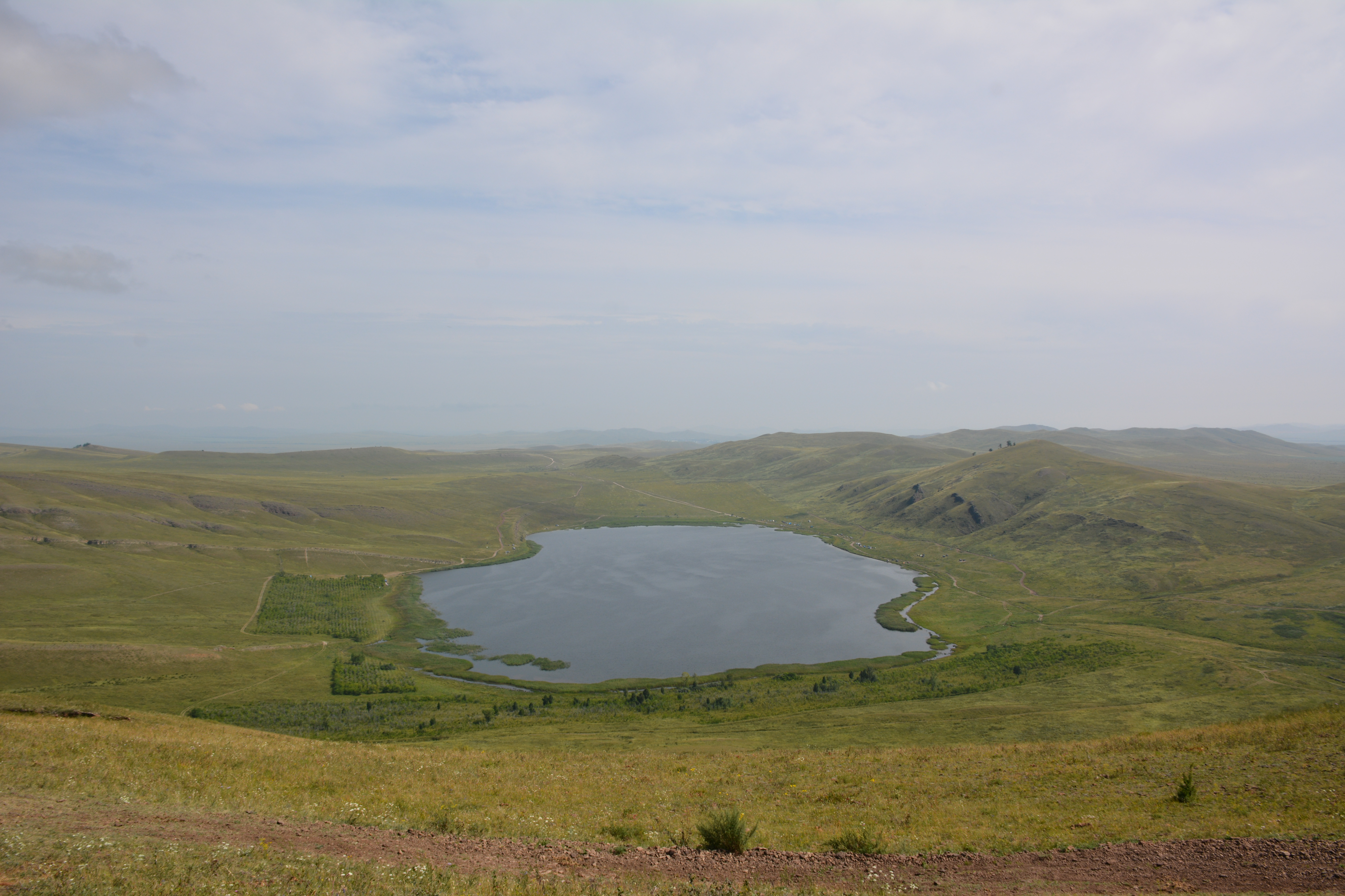 Хакасия. Вид на озеро Шунет и другие озёра