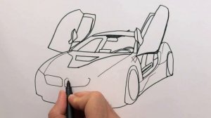 How to draw a Bmw i8 drawing step by step - Bmw i8 kolay araba çizimi - Çizim Mektbi [2021]