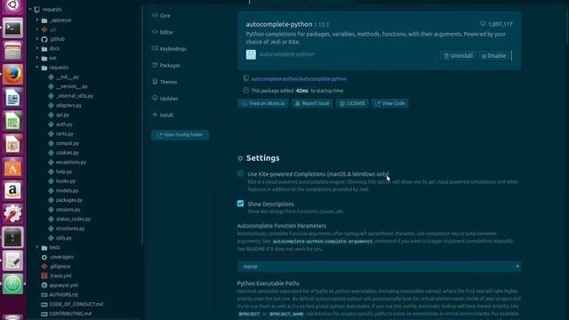 Atom Editor How to Enable Python Autocomplete