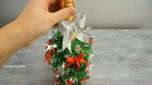 6 Идей! Новогоднее оформление Бутылки Шампанского своими руками