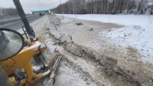 Убираем снег на Шнекороторе МТЗ 1221