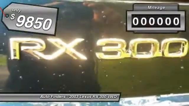 2003 Lexus RX 300 4WD Bensalem PA 19020 смотреть онлайн