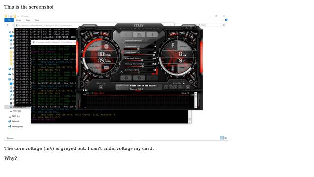 Why MSI afterburner greyed out my core voltage option? смотреть онлайн