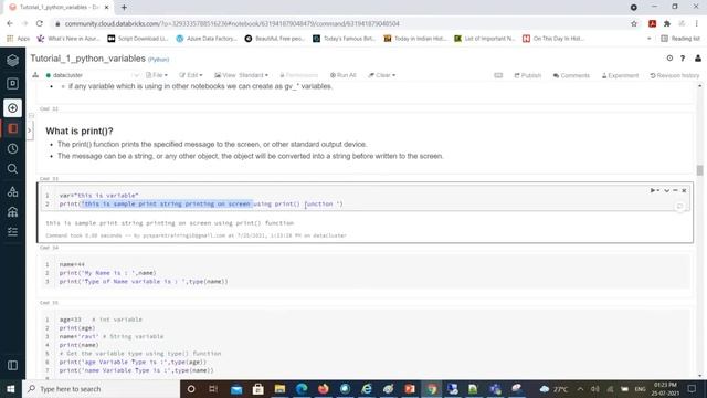 Python for Data Engineering 2 : Introduction To Python Variables , String format function