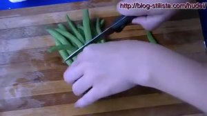 Стручковая фасоль с кабачками