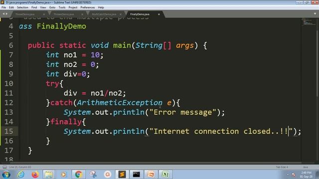 finally keyword in exception | Lesson - 84 | JAVA in Hindi смотреть онлайн