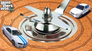 СБРОСИЛ ЛАДУ ПРИОРУ и НИССАН СКАЙЛАЙН в ГИГАНТСКИЙ БЛЕНДЕР в ГТА 5 МОДЫ❗️ЭКСПЕРИМЕНТЫ в GTA 5