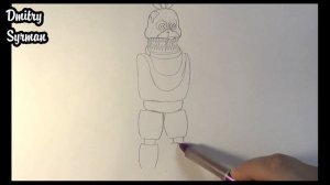 How to draw Nightmare  Chica, five nights at freddy's, Как нарисовать Чику