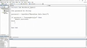 Membuat password microsoft excel sederhana menggunakan inputbox