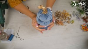 Autumn decor pumpkins made of fabric / Осенний декор тыквы из ткани / DIY TSVORIC