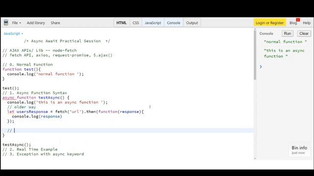 async await javascript | live coding | part 3