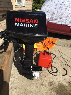 Запуск мотора лодочного NISSAN Marine 9,8 л.с.