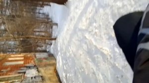 катаемся на снегокате размоталась