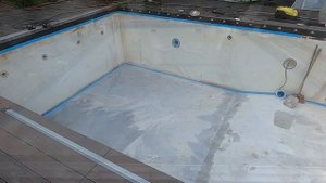 Отделка бассейна 3D пленкой ПВХ. Замена пленки ПВХ в бассейне