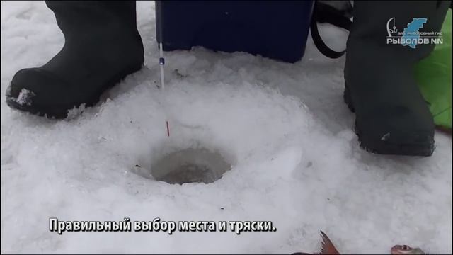 Зимняя рыбалка на реке Моча. д.Юркино, Нижегородская область. смотреть онлайн