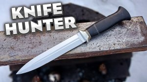 Изготовление отличного ножа из части подшипника, Нож кинжал из стального шара